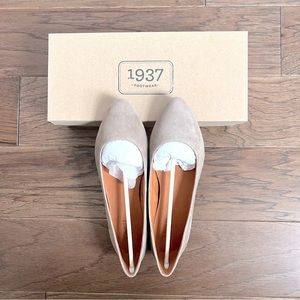 Madewell Sidewalk Skimmer Suede Flats Size 7.5 New with original box